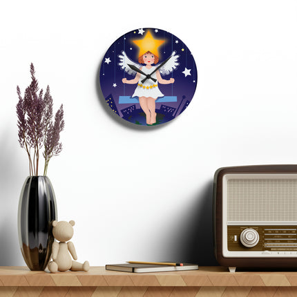 Celestial Magic Acrylic Wall Clock, Round and Square