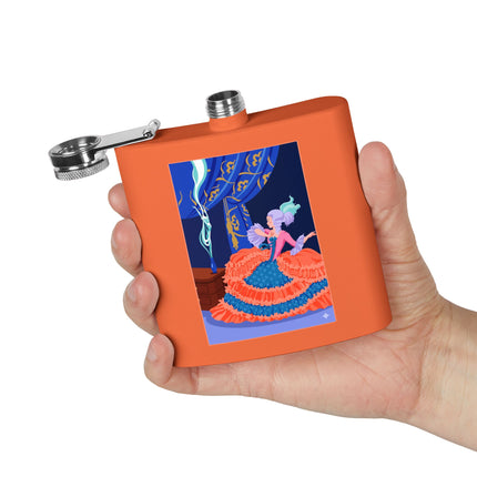 Rococo Stage Siren Flask – Theatrical Grace & Elegant Drama