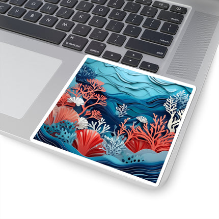 Enchanting Underwater Scene Kiss-Cut Stickers (4 Sizes)