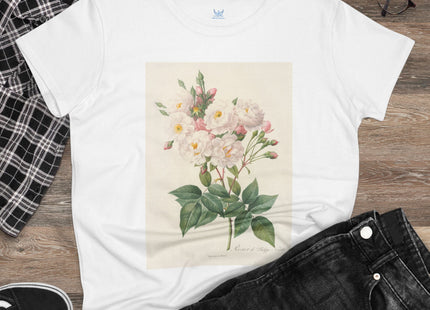 Rosa Noisettiana by Pierre Joseph Redouté Women's Midweight Cotton Tee