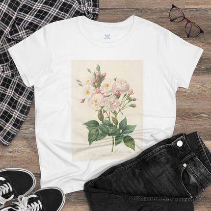 Rosa Noisettiana by Pierre Joseph Redouté Women's Midweight Cotton Tee
