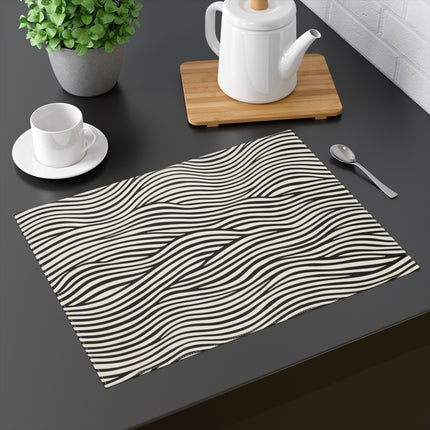 Wave Pattern on White Placemat, 1pc