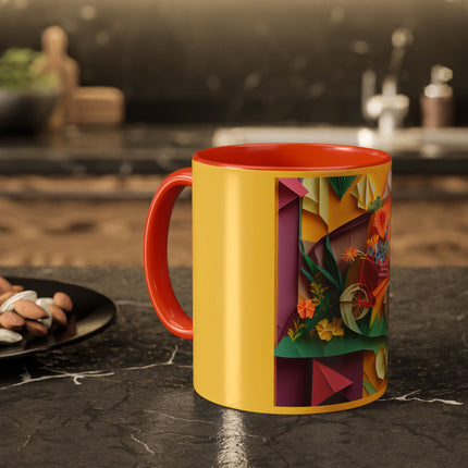 Origami Bicycle Colorful Mugs (11oz, 15oz)