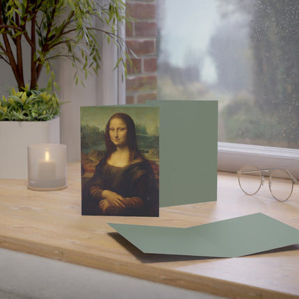 Mona Lisa by Leonardo da Vinci Greeting Cards (1, 10, 30, and 50pcs)