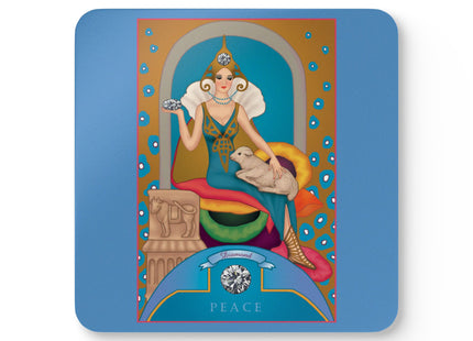 Aries Zodiac Design – April & Diamond by Sofia Chiostri | Corkwood Coaster Set