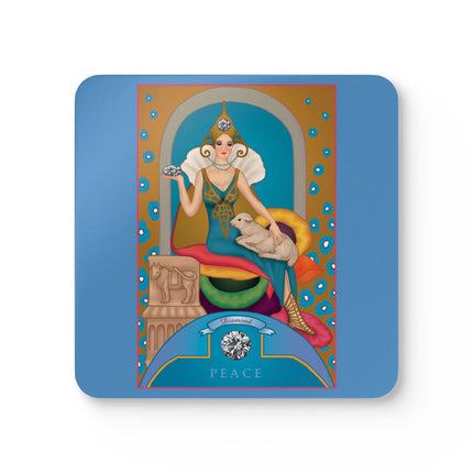 Aries Zodiac Design – April & Diamond by Sofia Chiostri | Corkwood Coaster Set