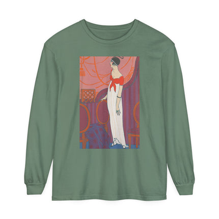 L’Entracte by Georges Lepape Garment-dyed Long Sleeve T-Shirt