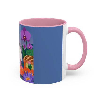 The Lady Of The Lotus Voyage Colorful Mugs – Art Deco Botanical Elegance