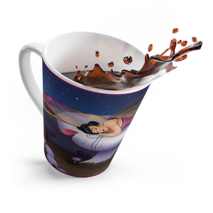 Slumbering Fairy on a Mushroom Latte Mug
