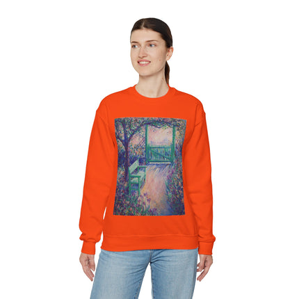 The Artist’s Garden (The Green Chair) by Theodore Earl Butler Heavy Blend™ Crewneck Sweatshirt