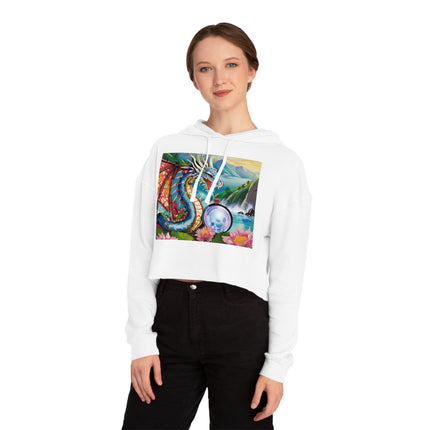 Wisdom's Guardian Cropped Hooded Sweatshirt