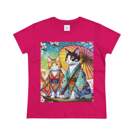 Kimono Kitties Cotton Tee