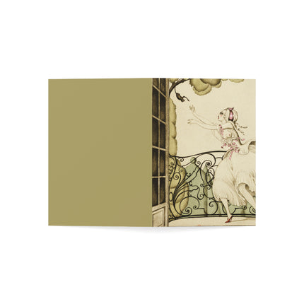 Sur talons rouges (On Red Heels) pl 02 by Gerda Wegener Greeting Cards (1, 10, 30, and 50pcs)