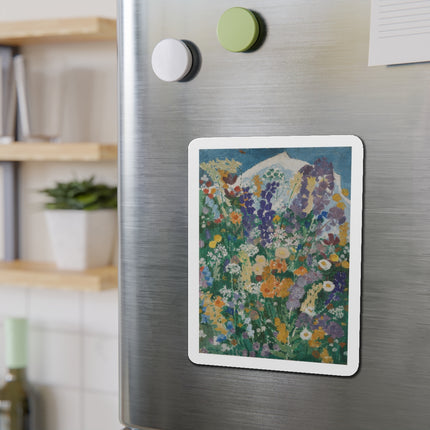 Flowers on the Mountain by August Babberger Die-Cut Magnets (5 Sizes)
