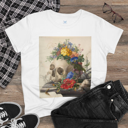 Vanitas Still Life by Herman Henstenburgh Women's Midweight Cotton Tee