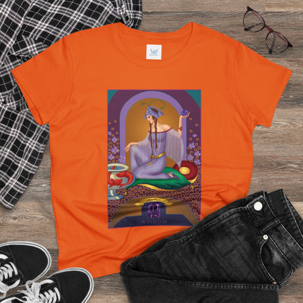 February & Amethyst (from the Gem Series) by Sofia Chiostri Women's Midweight Cotton Tee