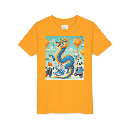 Blue & Gold Dragon Festival Parade Youth Short Sleeve Tee