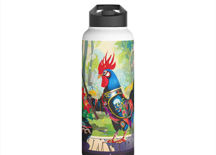 Cyberpunk Rooster Stainless Steel Water Bottle