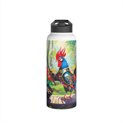 Cyberpunk Rooster Stainless Steel Water Bottle