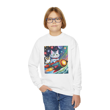Flight of Fancy Youth Crewneck Sweatshirt – Imagination, Adventure & Cosmic Fun