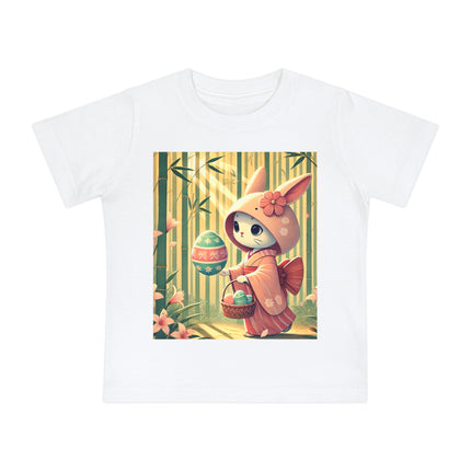 Geisha Kitten’s Easter Stroll Baby Short Sleeve T-Shirt