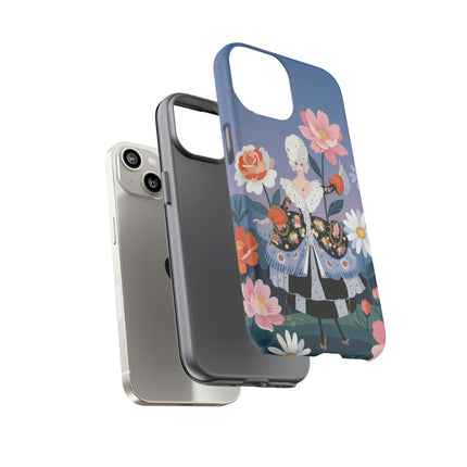 🌸🎀 The Grand Floral Promenade Phone Case – Art Deco Fashion Fantasy