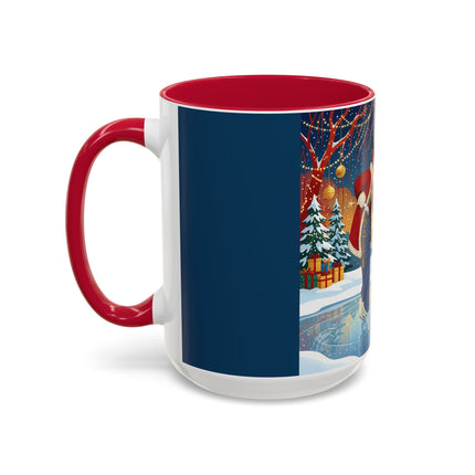 ⛸️🎄 The Christmas Skating Pavilion Colorful Mug – Art Deco Holiday Fantasy