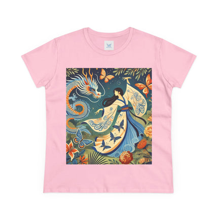 Fairy Waltz in the Butterfly Garden Cotton Tee