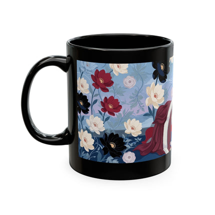 💌🌺 The Lady Of The Scattered Love Letters Ceramic Mug – Art Deco Romantic Elegance