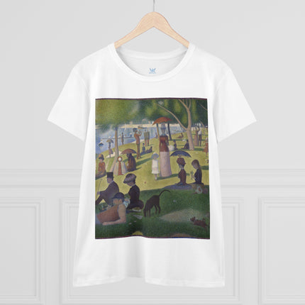 A Sunday on La Grande Jatte by Georges Seurat Women's Midweight Cotton Tee