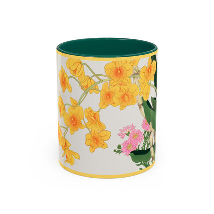 Golden Bow Orchid by Tanigami Kônan Colorful Mugs (11oz, 15oz)