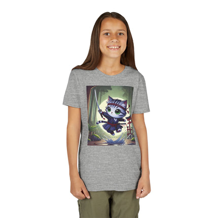 Moonlit Samurai Kitty Youth Short Sleeve Tee