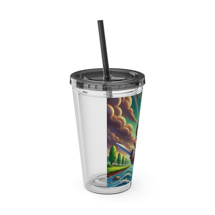 Valiant Duck Sunsplash Tumbler with Straw, 16oz