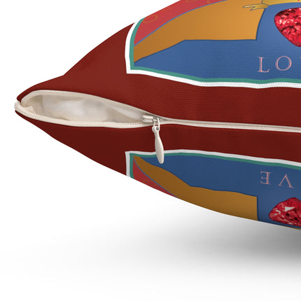 July & Ruby (from the Gem Series) by Sofia Chiostri Spun Polyester Square Pillow