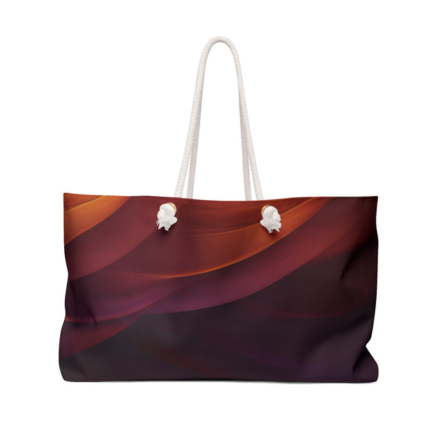 Wave Pattern with Intertwined Hues of Orange, Rose, Maroon, and Purple Weekender Bag