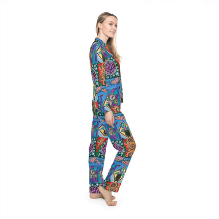 Floral Design by Emile-Alain Séguy Women's Satin Pajamas (AOP)