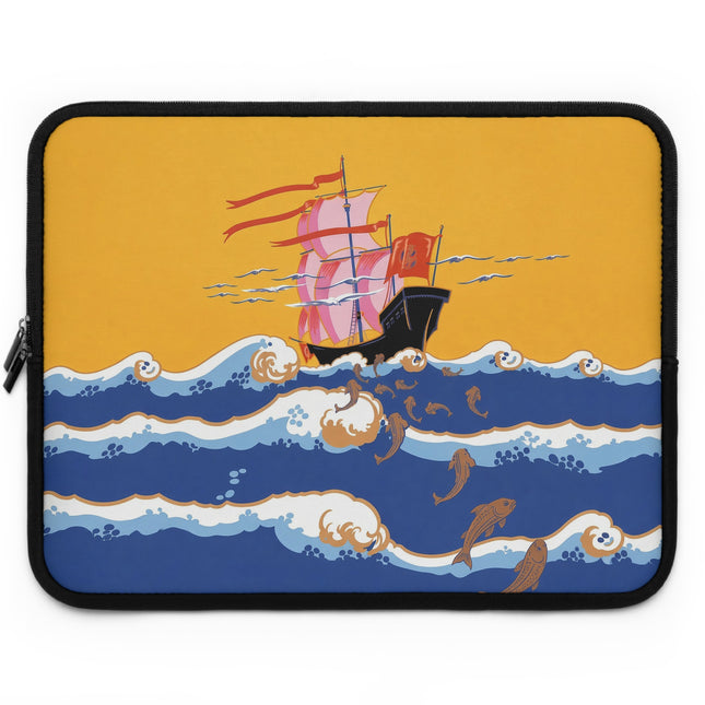 Golden Seas and Whimsical Dreams Laptop Sleeve