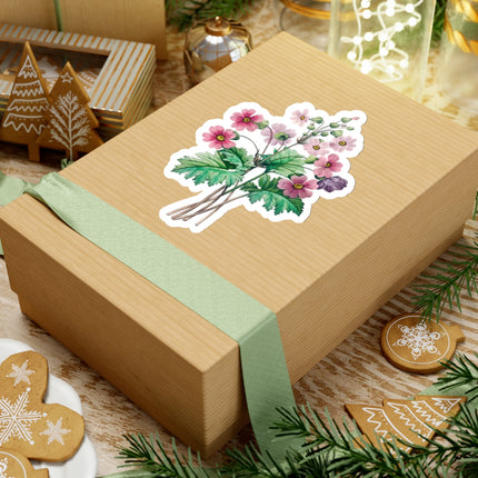 Chinese Primrose botanical illustration by Pierre-Joseph Redouté Kiss-Cut Stickers (4 Sizes)