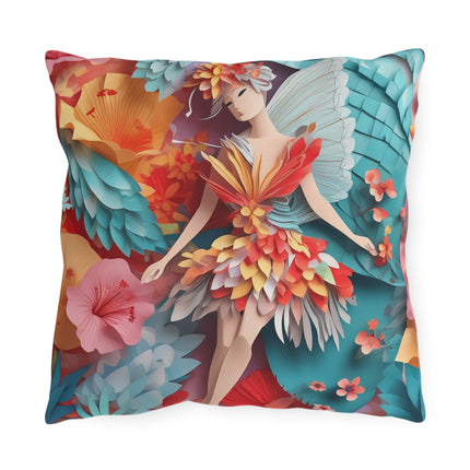 Hibiscus Fairy Outdoor Pillows