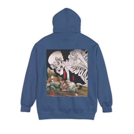 Mitsukuni Defying the Skeleton Spectre by Utagawa Kuniyoshi Unisex Garment-Dyed Hoodie