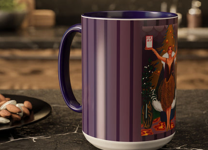 Countdown to Christmas Elegance Colorful Mugs (11oz, 15oz)