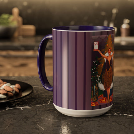 Countdown to Christmas Elegance Colorful Mugs (11oz, 15oz)