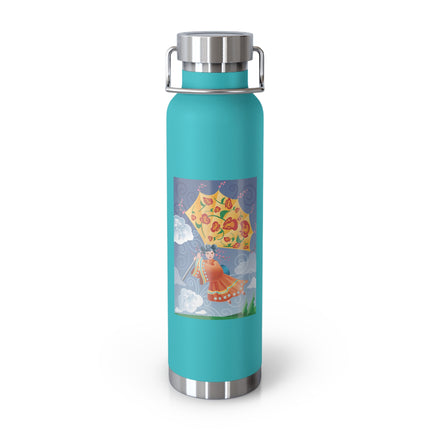 Flight of Blossoms Copper Vacuum Insulated Bottle, 22oz