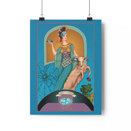 March & Aquamarine (Gem Series) by Sofia Chiostri Giclée Art Print