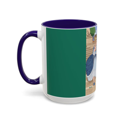 The Peacock's Admiration Colorful Mug (11oz, 15oz) – Rococo Elegance, Peacock Beauty & Garden Charm