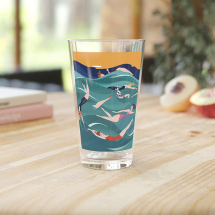 Summer Splash Pint Glass – Retro Beach Joy & Carefree Summer Vibes
