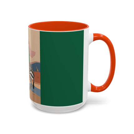 Zebra Rider Colorful Mugs – Safari Chic & Art Deco Adventure
