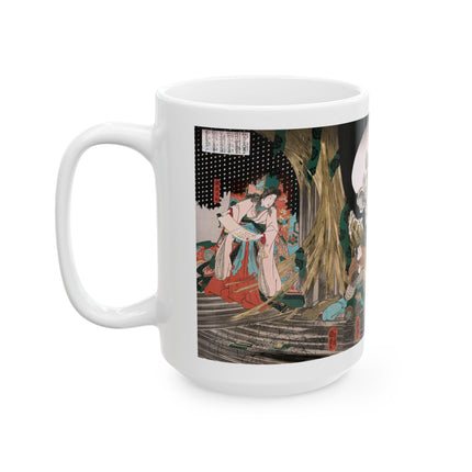 Mitsukuni Defying the Skeleton Spectre by Utagawa Kuniyoshi Ceramic Mug (11oz, 15oz)