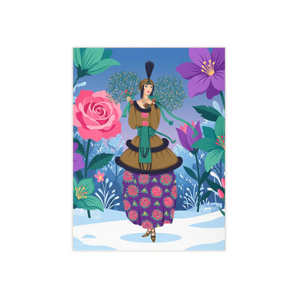 🌹❄️ The Holly Rose Of Winter Ceramic Tile – Art Deco Christmas Garden