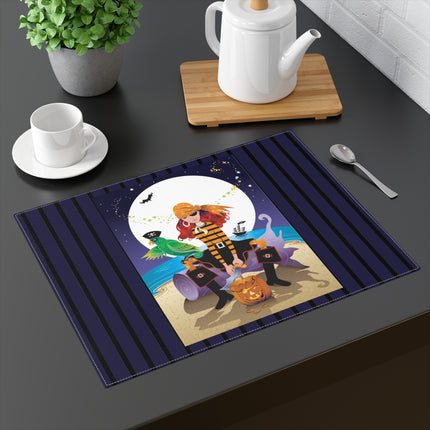 Moonlit Pirate Halloween Placemat, 1pc